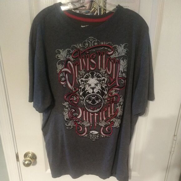 Nike T Shirt LeBron James Lion Special Edition Dri Fit Gray XL - Picture 1 of 10